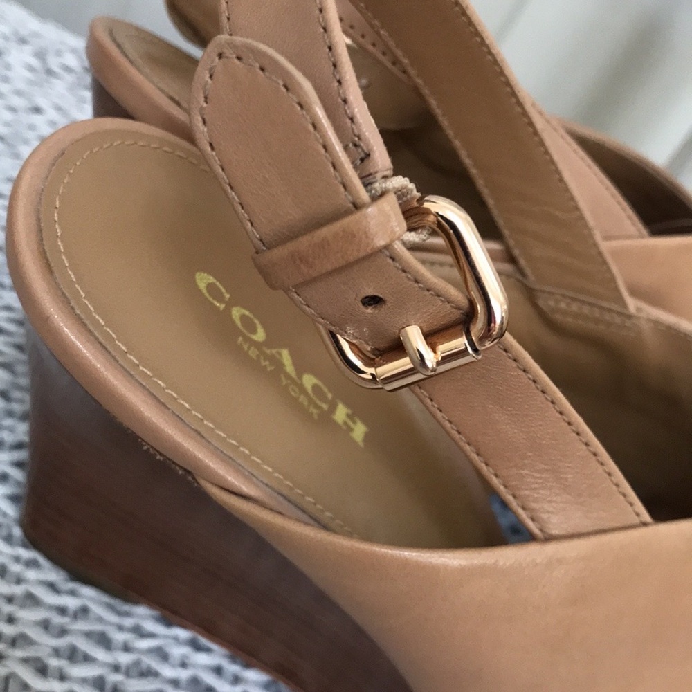 Coach Randy Leather Wedge Sandal - Picture 12 of 16